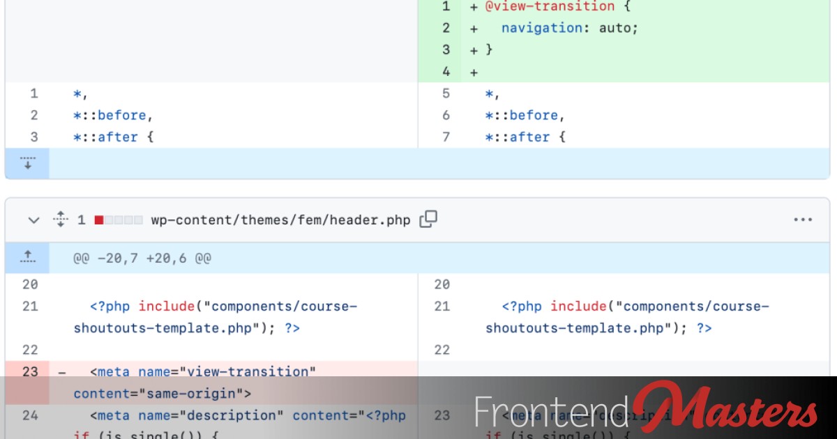 New Code Requirement for Multi Page View Transitions