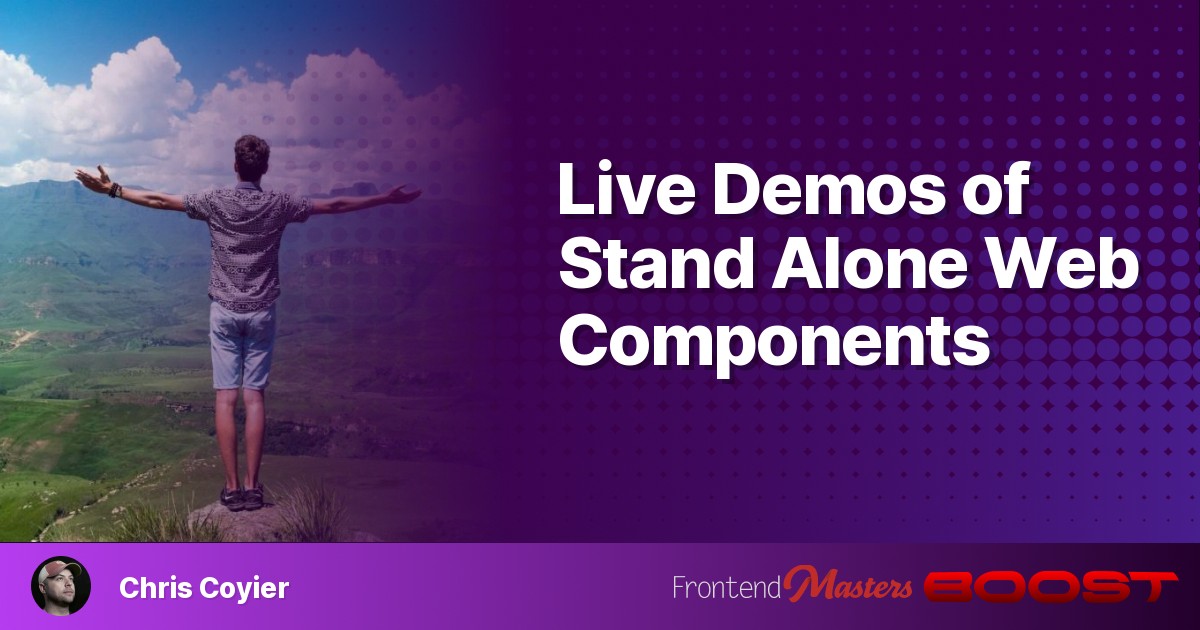 Live Demos of Stand Alone Web Components