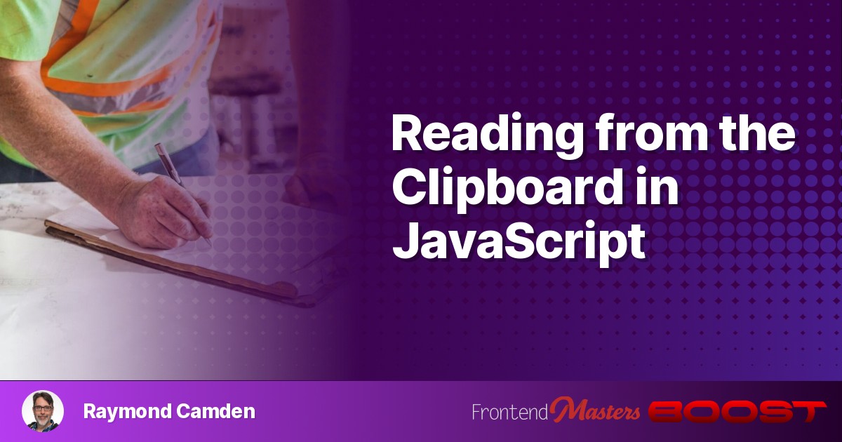 Reading from the Clipboard in JavaScript