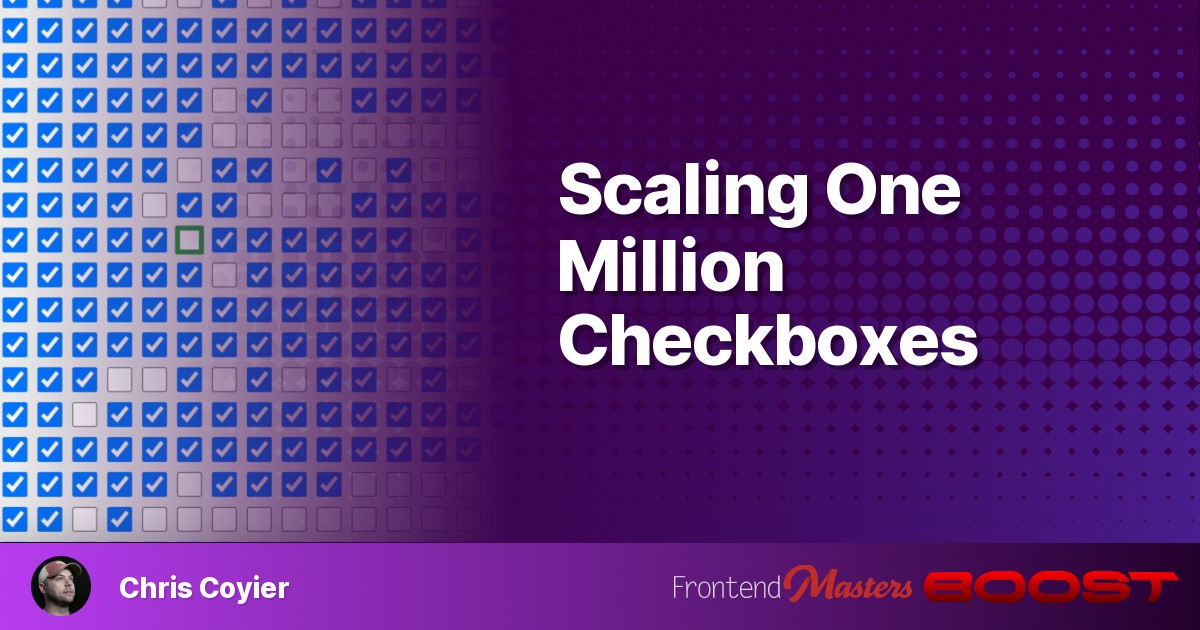 Scaling One Million Checkboxes