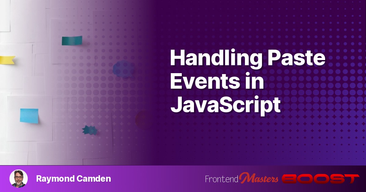 Handling Paste Events in JavaScript