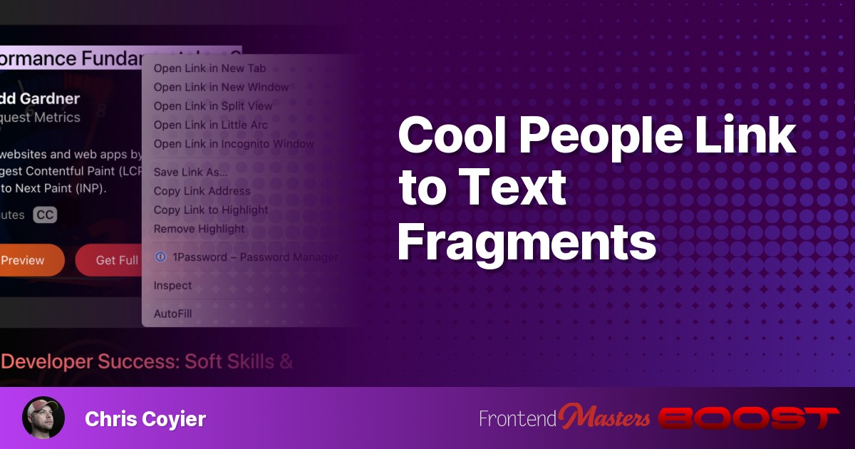 Cool People Link to Text Fragments