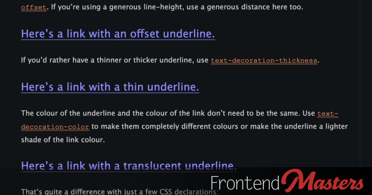 Style your underlines