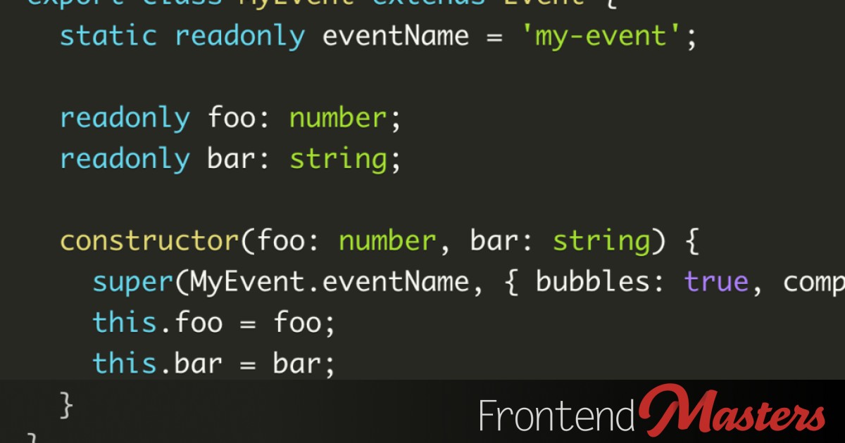 Stop Using CustomEvent