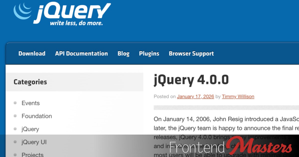 jQuery 4